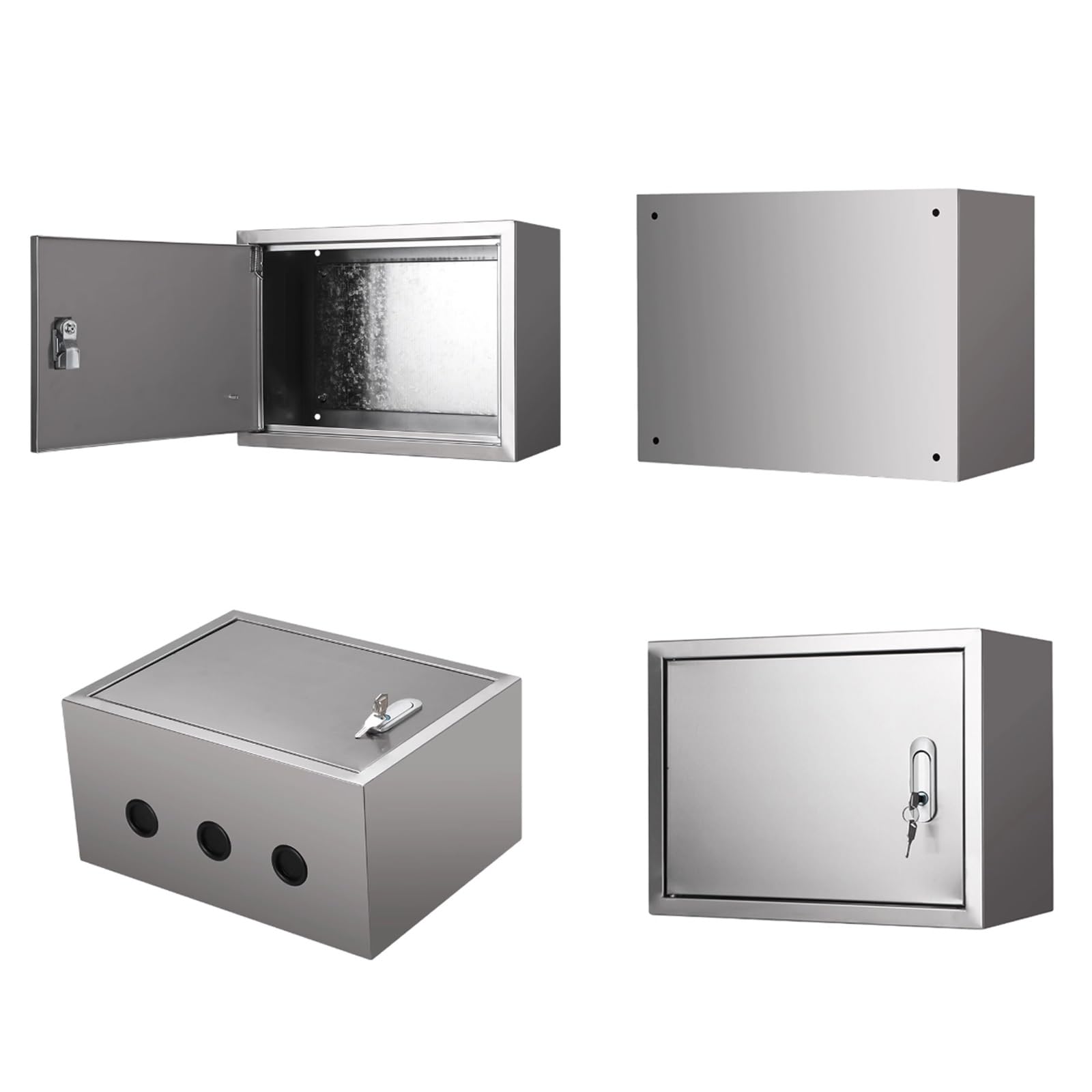 Heavy Duty IP65 Impermeabile Incattolare Elettrico Box 304 Acciaio Inox Chiudibile A Giunzione Chiudibile Con Piastra Di Montaggio Rimovibile Interno Uso Esteriore Per Applicazioni Commerciali Industr