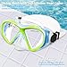 ACQCES Kids Swim Goggles Snorkel Diving Mask for Boys Girls Ages 5-15, Two-Color Anti-Fog Swimming Goggles with Nose Cover (1PCS Blue)