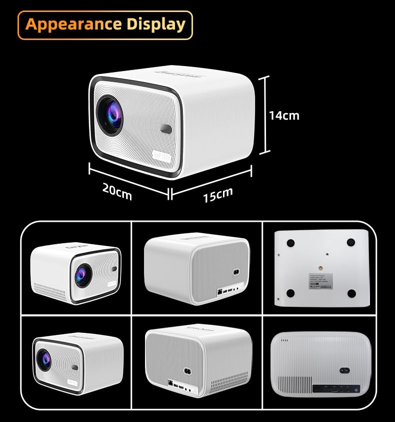 Image of TOPTRO Q5 Max Smart Projector 4K Ultra HD, [Best in The Segment] Android 12, HDMI ARC, 12000 Lumens, Auto Focus, 1G 32G, Native 1080p, WiFi BT YouTube Prime Hotstar 200 inch Max Portable Projector