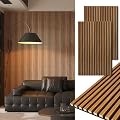 Art3d 2-Pack 48" x 24" Acoustic Wood Panels for Wall, Soundproof Wood Slat Panel for Wall and Ceiling, 3D Fluted Sound Absorbing Paneling for Interior Wall Decor, Living Room, Bedroom - Teak