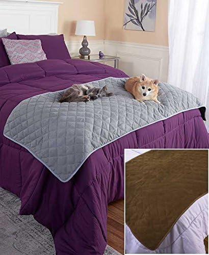 The Lakeside Collection Quilted Pet Bed Scarf - Brown