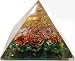 Mixed Stone Crystal Orgone Pyramid/Includes 4 Crystal Quartz Energy Points/EMF Protection Meditation Yoga Energy Generator