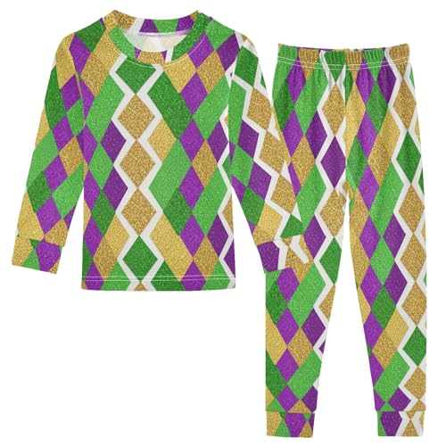 Argyle Green Purple Yellow Toddler Boys Girls 18M Clothing Set Long Sleeve Fall Clothes