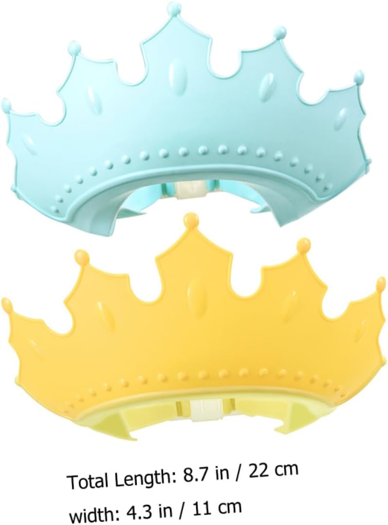 BRIGHTFUFU 2pcs Baby Shower Hats and Kids Shampoo Hats Soft Silicone Waterproof Bathing Protection for Toddlers Bath Supplies Yellow and Green - Image 8
