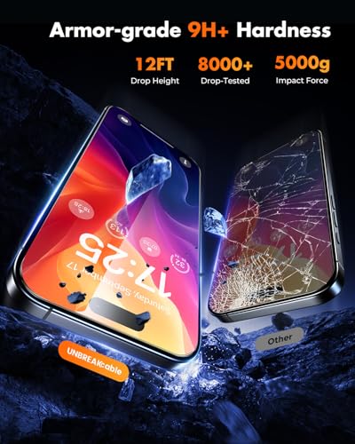Image of UNBREAKcable for iPhone 15 Plus Screen Protector [Quick-Installation Box] 3-Pack 9H+ Hardness Shatterproof Tempered Glass [99.99% HD Clear] [Case Friendly] [Bubble Free] for iPhone 15 Plus 6.7 inch