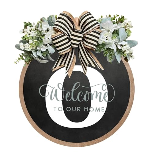 Circular Surname Front Door Welcome Sign - 26 Letter House