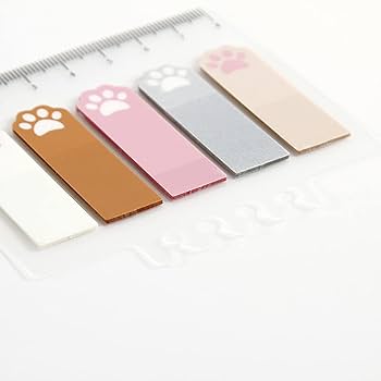 Amazon | 400ページマーカー付インデックスタブ、かわいい猫の肉