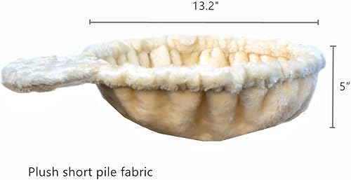 Miniatura 10 de SHENGOCASE Hamaca tipo tumbona tipo cesta tipo nido marrón de 13 pulgadas para árbol de gato, torre de repuesto, paquete de 5 juguetes colgantes,