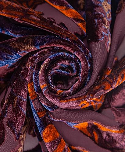 Burnout Velvet Kimono for Women Long Cardigan Cover Up Open Front Blazer4