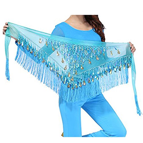 Cinto de dança de barriga da MUNAFIE com cintura colorida para dança do ventre e quadril, cinto tria