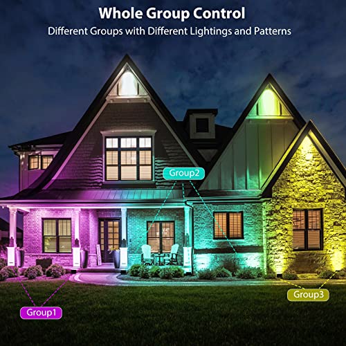 Imaihom 2 Pack Bluetooth Rgbw Led Flood Light, 250W Equivalent App Control Color Changing Stage Lights, 2700K Outdoor Dimmable Uplighting Music Synchronize, Ip66 Remote Rgb Uplights For Party Garden #TOP2