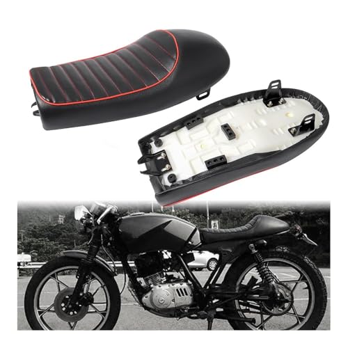 Selle plat moto universelle en cuir synthétique robuste pour finitions soignées