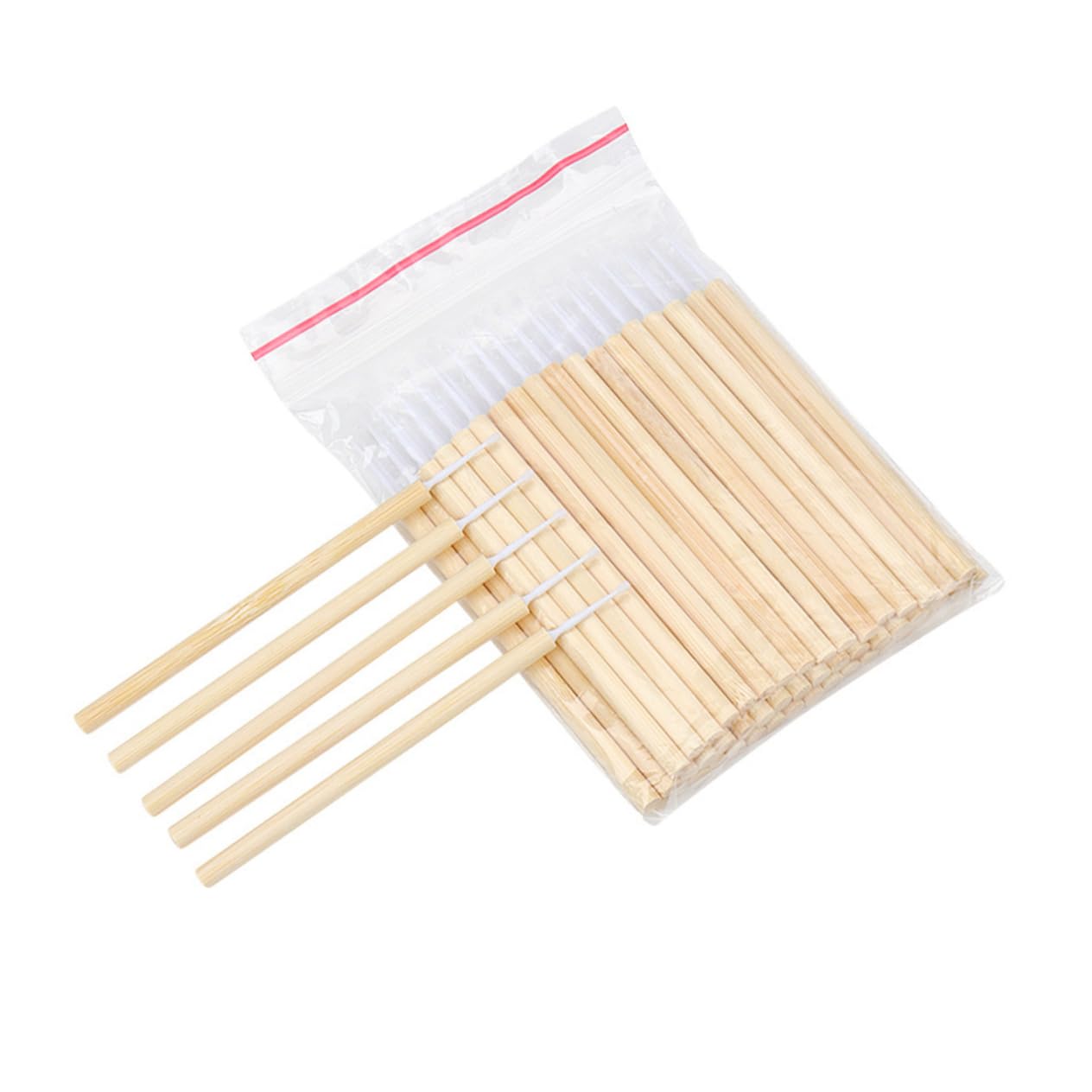 Didiseaon Home Use Eyelash Grafting Cleaning Brush Set of 50 Bamboo Precision Tip