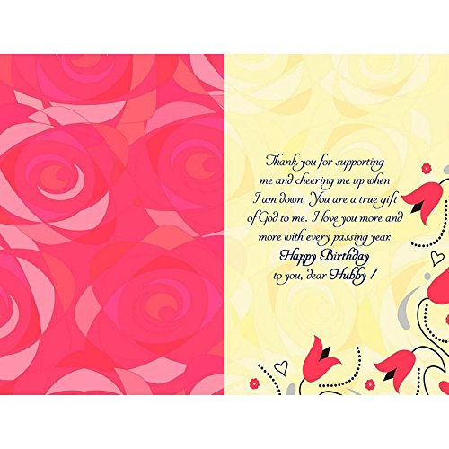 Alwaysgift Happy Birthday Dear Husband Greeting Card