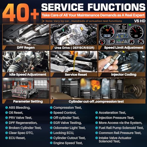 Ancel V5HD V5 Hd Heavy Duty Truck Scanner,2024 Elite Bidirectional Diesel Diagnostic Scan Tool,40+ Resets Full System Diagnostic Tool Code Reader Abs Srs Dpf Regen thumb #1