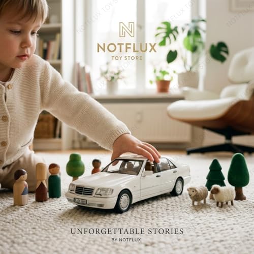 Image of 1:24 Scale Mercedes-Benz W140 S-Class 320 Model Car | Luxury Classic Diecast Toy | Metal Body, Realistic Design, Open Doors for Boys & Collectors [Multicolor] [Pack of 1]