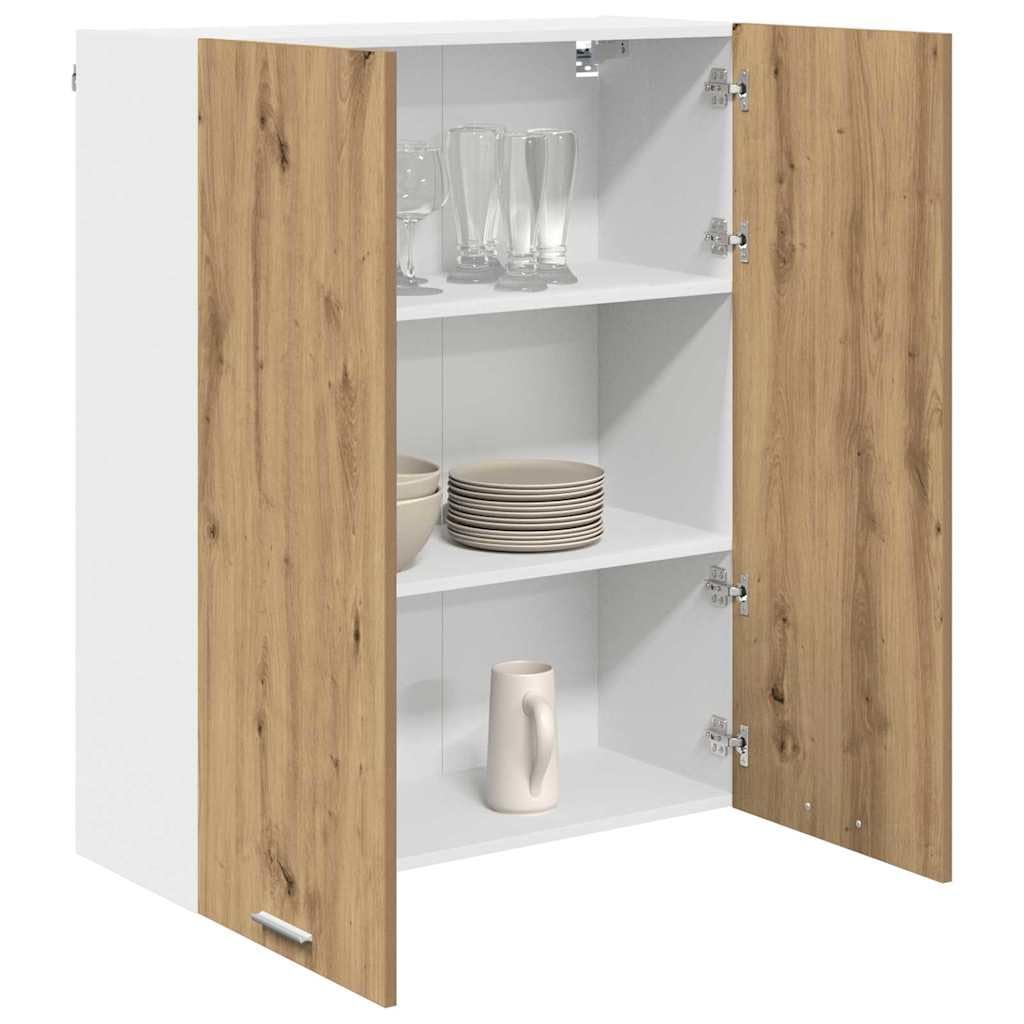 Armadietto pensile in rovere Artisan 80 x 31 x 100 cm, con vano portaoggetti, per cucina, moderno, durevole, versatile, ideale per sala da pranzo, dispensa e spazio di lavoro