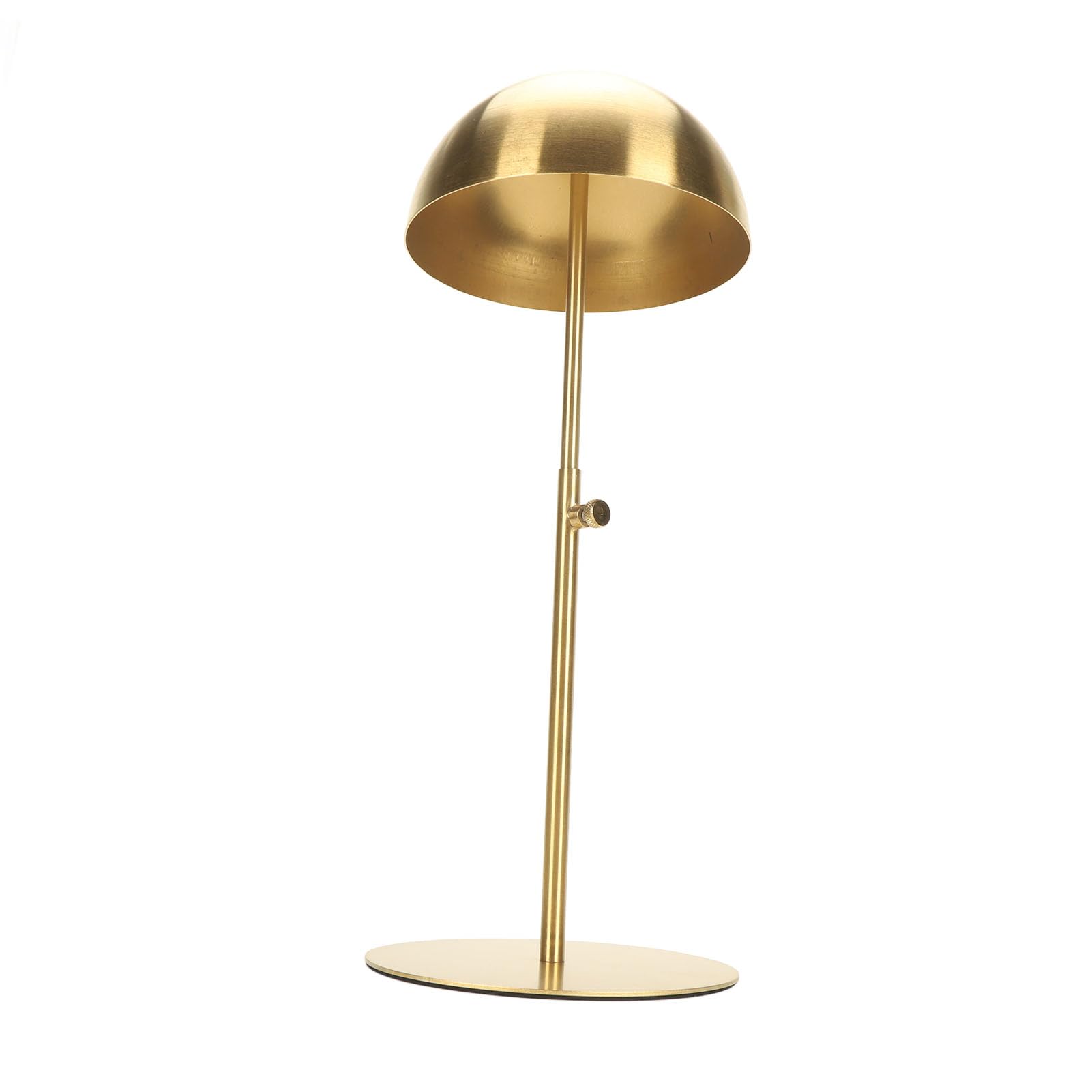 Qcwwy Espositore per Cappelli in Acciaio Inossidabile, Supporto per Cappelli Portatile Regolabile in Altezza Supporto per Testa per Parrucche Antiscivolo Antiruggine per Riporre (GOLD)