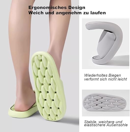 Drbrrly Baumme Hausschuhe - Ultraweiche Badeschuhe Mit Rutschfester Sohle