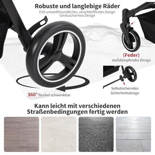Zstar Hundewagen Hundebuggy Faltbarer Haustierwagen mit 2 Abnehmbaren Hundebox Tasche für Zwei Kleinen Hunden Katzen, Belastbarkeit bis 15 kg pro Ebene