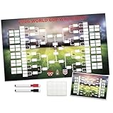 2026 World Soccer Cup Wall Chart Poster – Large 35.4" x 23.6" Soccer Tournament Bracket Tracker with All 48 Teams, USA Canada Mexico Fixture Schedule Calendar, Football Fan Gift for Men Teen Boys Kids, Sports Bar Office Bedroom Decor, World Soccer Cup Party Supplies Decoration