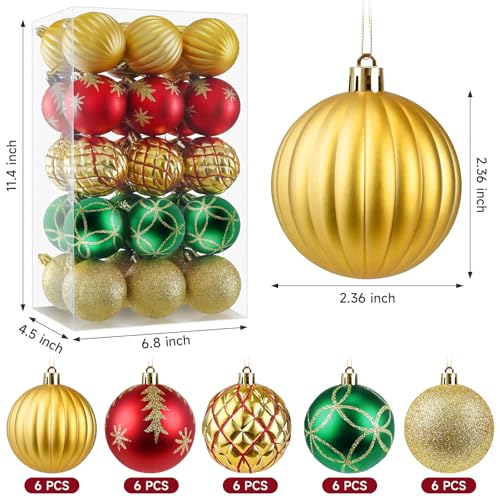 Boules de décoration de Noël classiques et durables accessoires haut de gamme pailletés