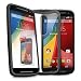 ORZLY® - MOTO-G (Gen 2) - Fusion Gel Hard Case BLACK Phone Cover Skin for MOTOROLA MOTO G 2 SmartPhone (Alias: Version 2 / Generation 2 / Large Phablet) - Fits Large 5 Inch Screen Model from 2014