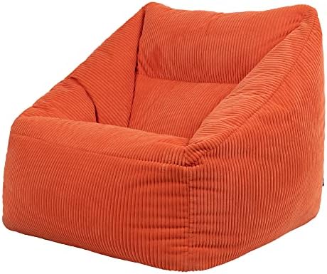 icon Morgan Cord Bean Bag Chair, Charcoal Grey, Giant Bean Bag Armchair, Large Bean Bags for Adult with Filling Included, Living Room Furniture Bean Bag Chairs