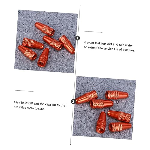 Tapas de válvula para bicicleta Toyvian, 12 piezas, aleación de aluminio, ligeras, tapas contra el polvo, estilo francés, aptas para bicicletas de montaña y carretera miniatura 7