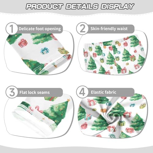 senya Girls Printed Leggings Yoga Pants Christmas Tree with Gift Pattern for Kids in 4t to 10 Years, 4T3