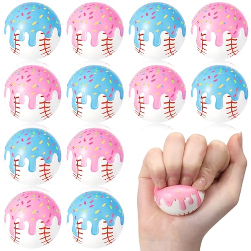 Civaner 12 Pcs Ice Cream Mini Baseball Fidget Balls, 1.57 Inch