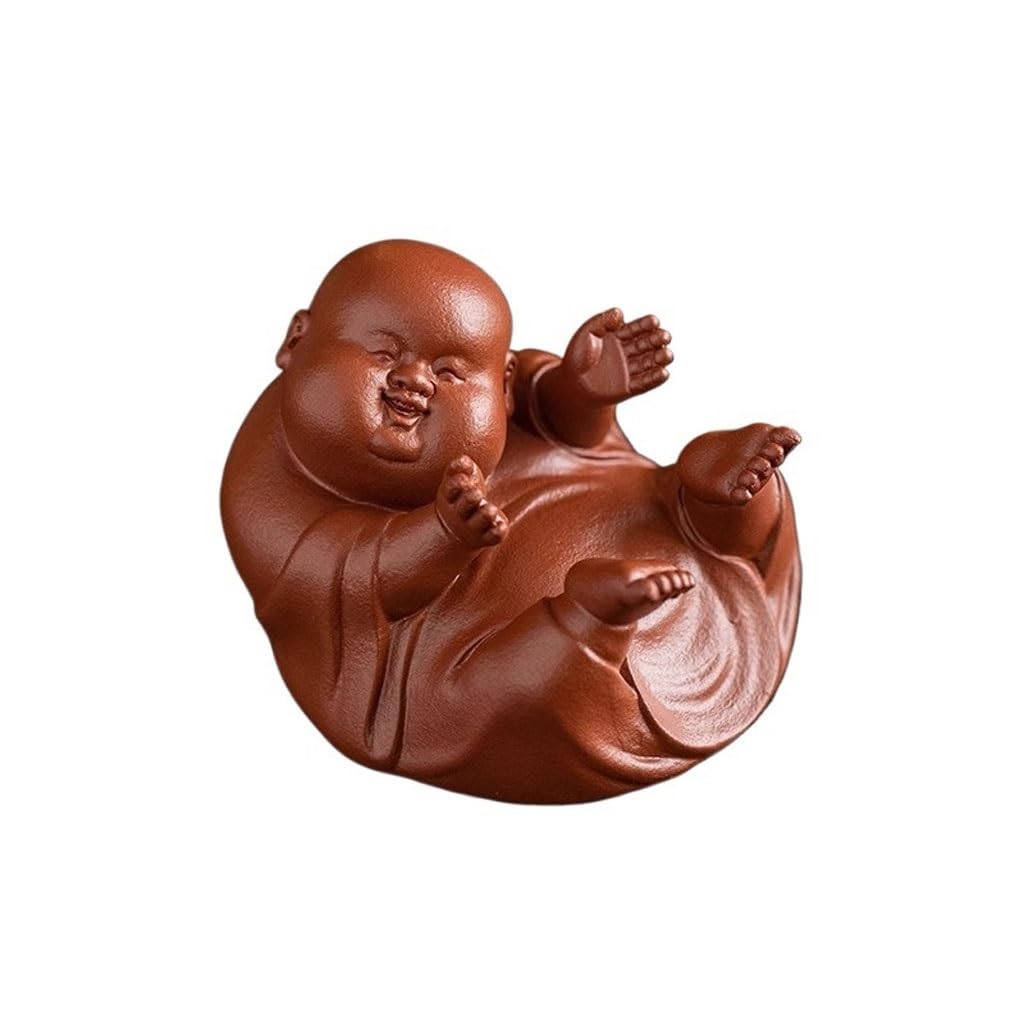 ENGENDER Kung Fu Tea Pet Office Maitreya Buddha Tea Leak Small Sculpture Table Ceremony Decoration Pet