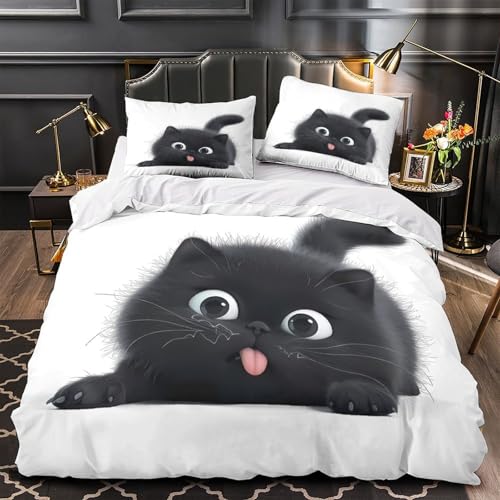 Housse de couette ours mignon 3D en microfibre King 220x240cm - 2