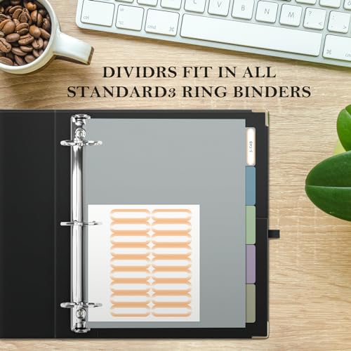 Ospelelf Binder Dividers with Tabs,Durable Paper Dividers for 3 Ring Binder,5 Tab(8.5" * 11") 4 51SdAYQ7H7L