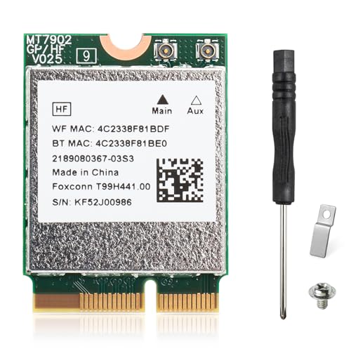 EDUP WiFi 6E Card M.2 2230 Wi-Fi 6E Wireless Network Card for Laptop, Bluetooth 5.3 Tri-Band 2.4G/5G/6G, Up to 2400Mbps, for Laptop & Mini PC, Compatible with Windows 10/11