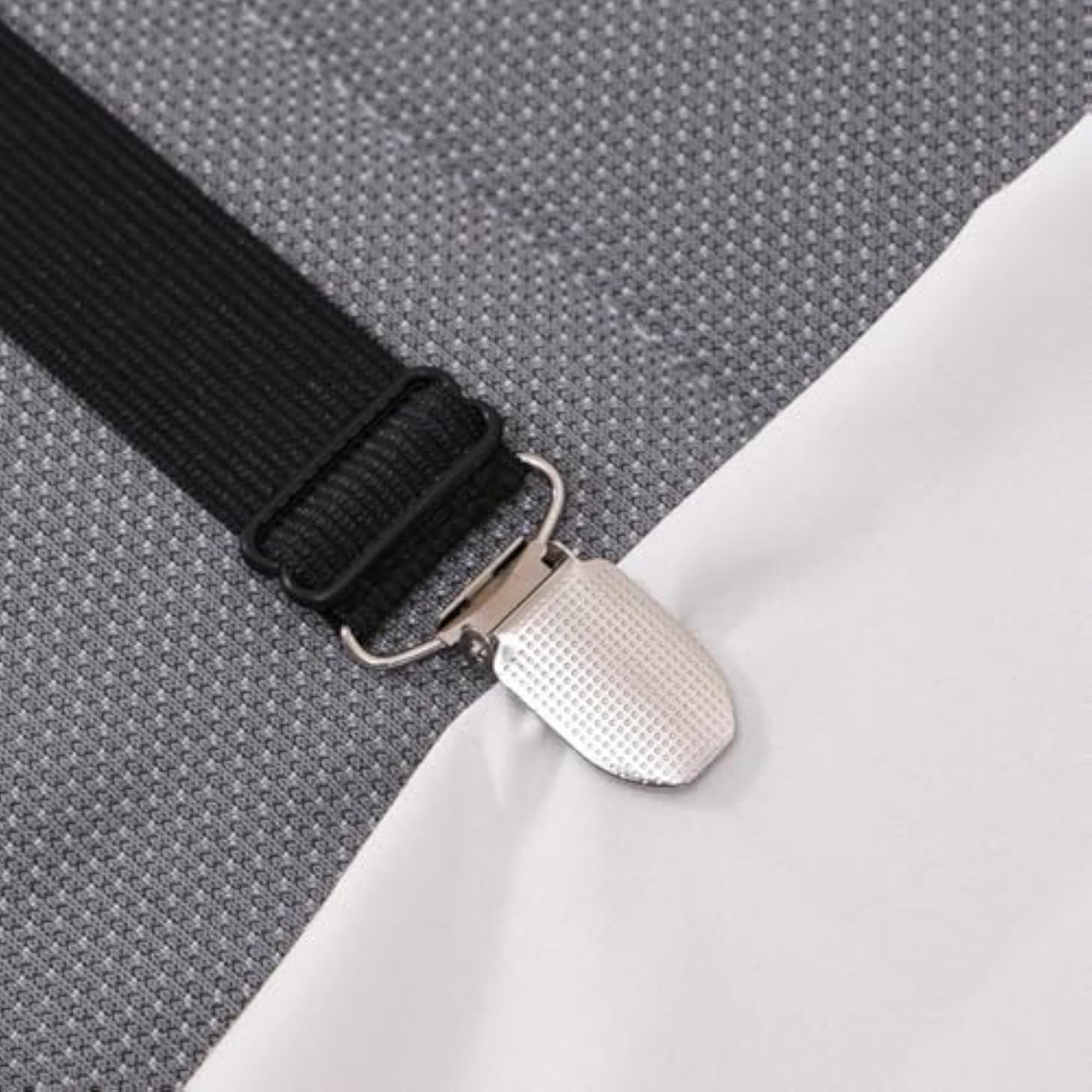 Adjustable Bed Sheet Holder Strap, Black