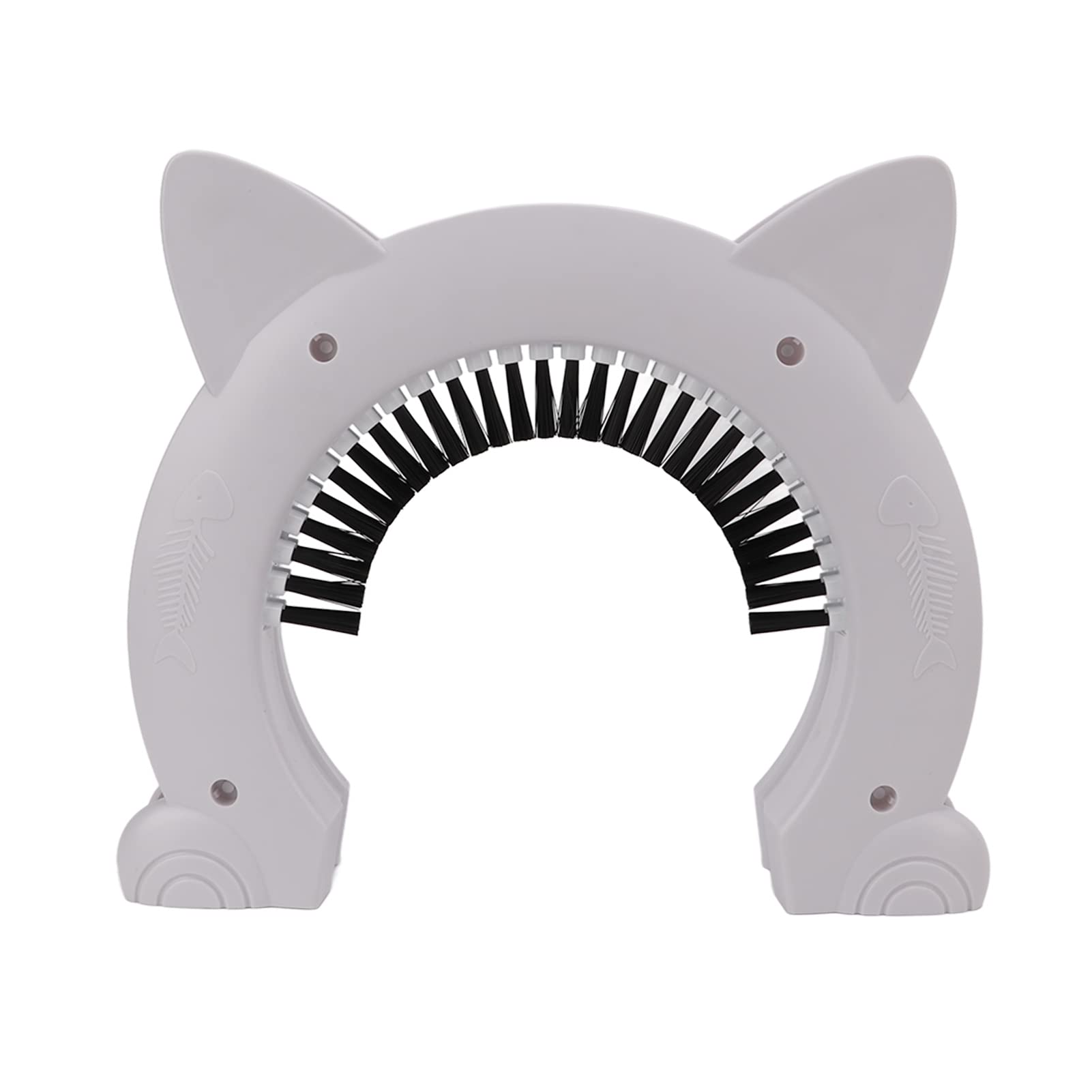 Interior Cat Door, Quiet Design Professional ABS Large Cat Door Indoors with Cat Care Brush (White)