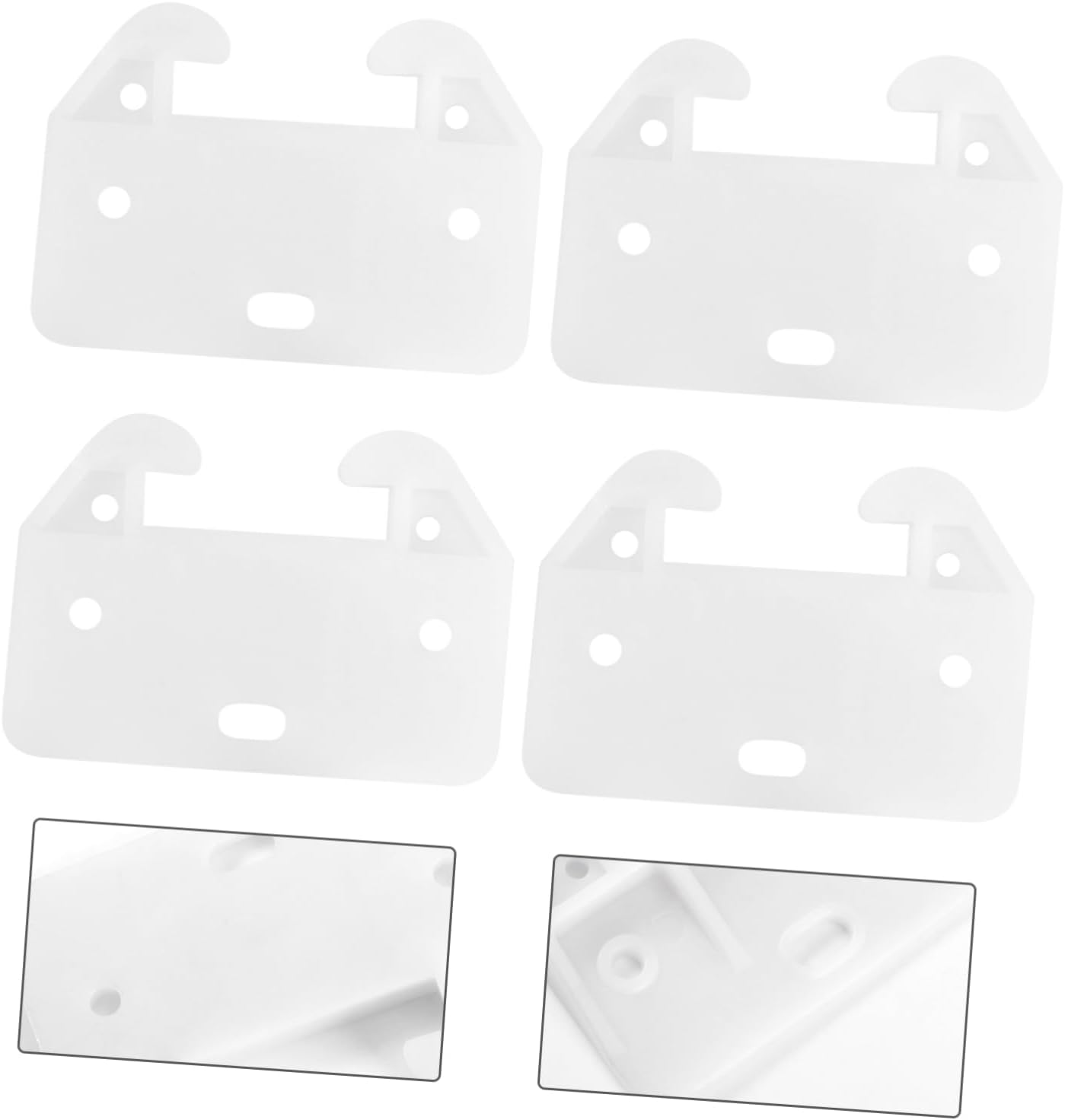 ORFOFE 100pcs White Drawer Track Guide Brackets Drawer Track Back Plate for Easy Installation Dressers and Cabinets