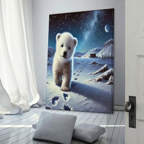Decoration murale fantaisie ours brun affiche poster salon et chambre