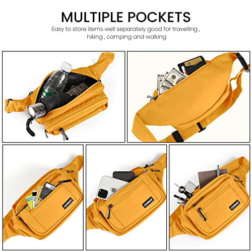 image for CXWMZY Fanny Packs For Women & Men Waist Pack Hip Bum Bag with Multi-P