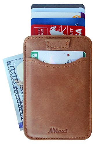 Nvious Living Men's Front Pocket Wallet - Minimalist Wallet - Card Holder RFID Protection