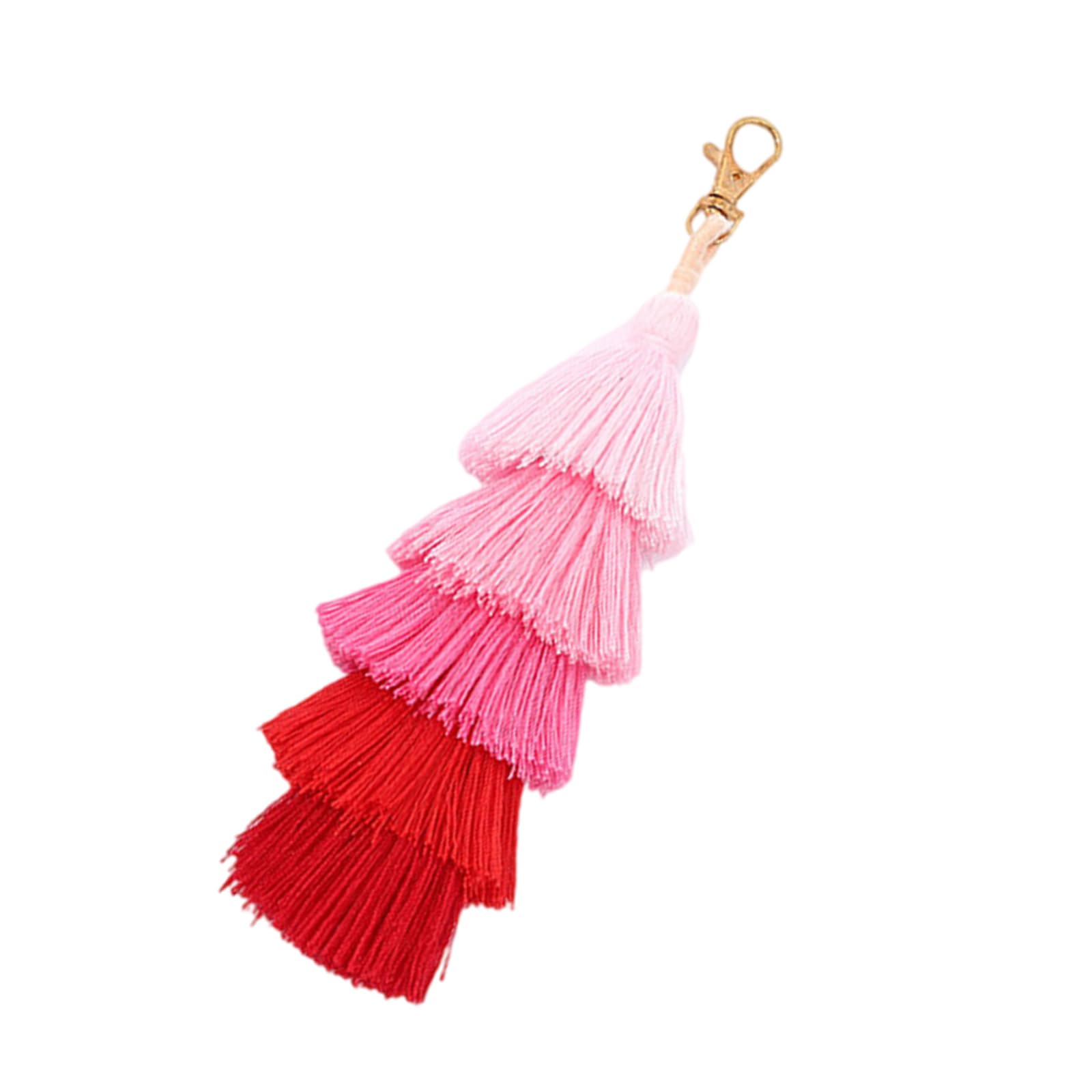 Xjdzineq Colorful Tassels Keychains Tassels Bag Decorations Charm Car Keyrings Holder for Womens Handbags Pendant Charm Car Keyring Holder