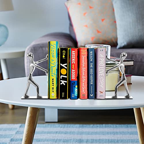 Fasmov Heavy Duty Stainless Steel Man Bookends Nonskid Bookends Art Bookend,1 Pair #TOP4