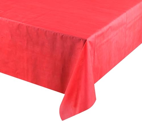 Miniatura 9 de Manteles de plástico para mesas rectangulares, paquete de 12 manteles de fiesta resistentes, desechables, manteles rectangulares, 54 x 108 pulgadas,