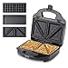 Ufesa SW7950 Cook&Fun Appareil 3 en 1: Grill , Gaufres et Sandwichs, 900W, Plaques Antiadhésives Amovibles, Sans BPA, Inox