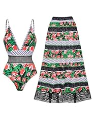 Black Swimsuit and Skirt