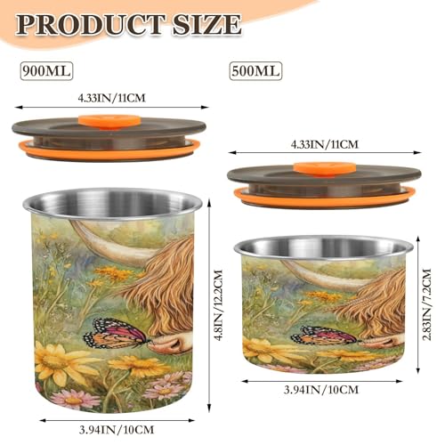 Contenedor de café hermético de acero Blueangle 500ml miniatura 2