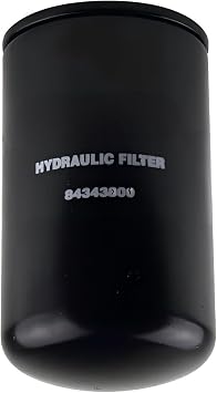 84343800 Hydraulic oil filter Spin-on Compatible with New Holland LM445A LB90 LB75.B LB115 LB110 655E 575E 555E 675E Backhoe Loader Replaces 85806284 84204831