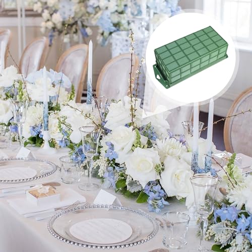 Blocs de mousse florale verte en cage | 3 pièces réutilisables - 6