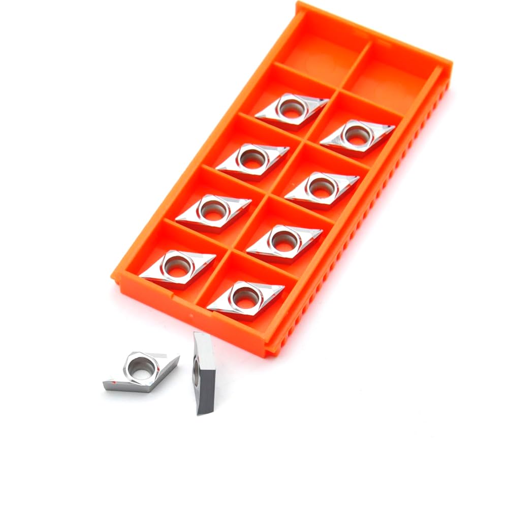 Carbide Inserts for Aluminum DCGT32.51 Dcgt11t304-AL Finish to semi-Finish Machining of Non-Ferrous Metal, 10 PCS